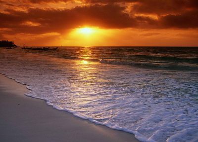 sunrise, Mexico, Caribbean, sea - desktop wallpaper