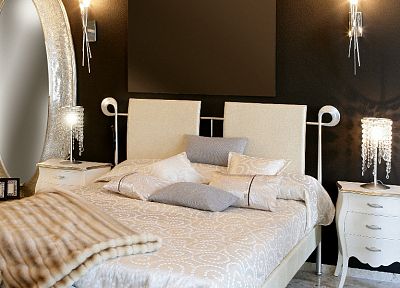 architecture, room, beds - desktop wallpaper