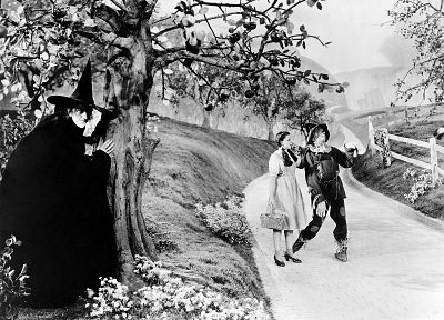 scarecrow, Wizard Of Oz, grayscale, Judy Garland, witches - random desktop wallpaper