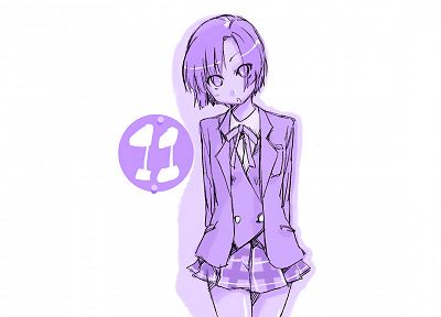 Mahou Sensei Negima, school uniforms, simple background, Kugimiya Madoka - random desktop wallpaper