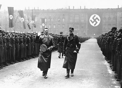 Nazi, monochrome, historic, Adolf Hitler, parade, greyscale, old photography - random desktop wallpaper