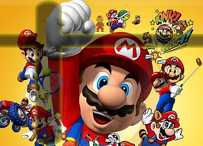 video games, Mario - random desktop wallpaper