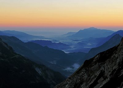 mountains, landscapes, mist - random desktop wallpaper