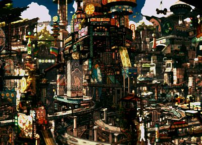 cityscapes, cars, imperial boy, roads, artwork, cities - desktop wallpaper