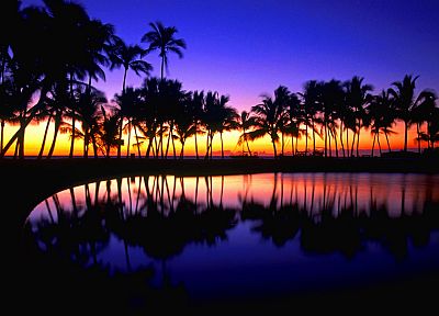 Hawaii, tropical, reflections - duplicate desktop wallpaper