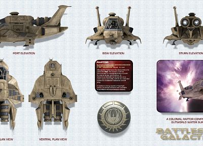 raptor, Battlestar Galactica, infographics - desktop wallpaper