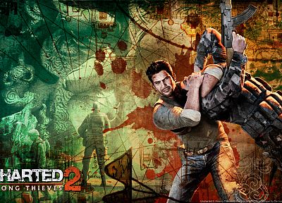 video games, Uncharted, Uncharted 2 - duplicate desktop wallpaper
