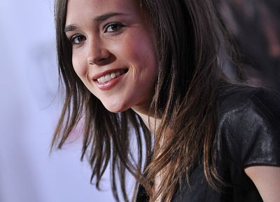brunettes, women, Ellen Page - duplicate desktop wallpaper