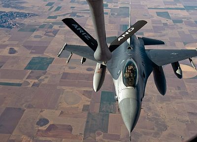 aircraft, war, F-16 Fighting Falcon, fueling - random desktop wallpaper