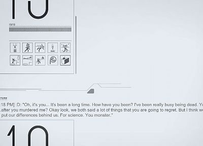 video games, quotes, Portal 2 - related desktop wallpaper