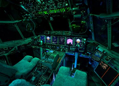 aircraft, cockpit - random desktop wallpaper
