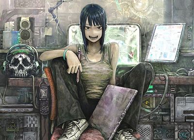 anime girls, Oekaki Musume - random desktop wallpaper