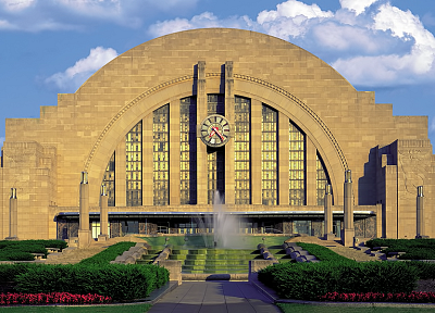 architecture, train stations, Cincinnati - random desktop wallpaper