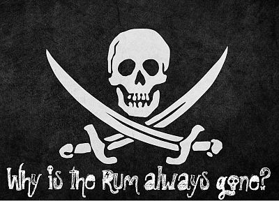 pirates, Jolly Roger, Rum - random desktop wallpaper