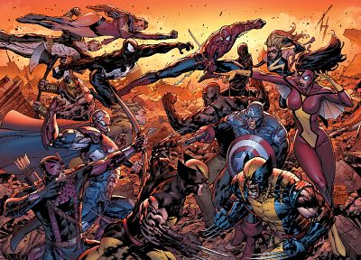 comics, Venom, Spider-Man, Wolverine, Avengers comics, Marvel Comics, Ms. Marvel, Dark Avengers, Ares - related desktop wallpaper