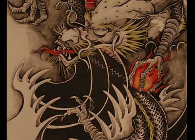 dragons, Chinese - duplicate desktop wallpaper