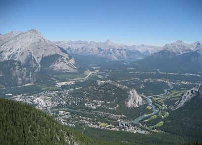 mountains, landscapes, nature, valleys, Canada, golf, Alberta - desktop wallpaper