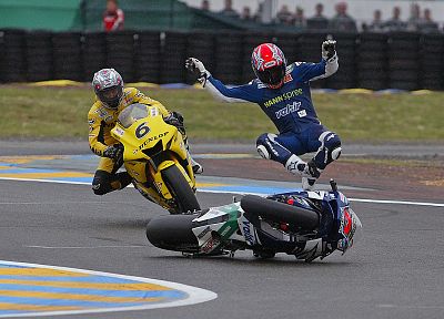 crash, motorbikes - desktop wallpaper