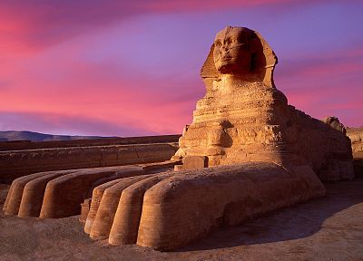 Egypt, sphinx, Giza, evening - desktop wallpaper