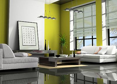 interior, furniture, 3D - related desktop wallpaper