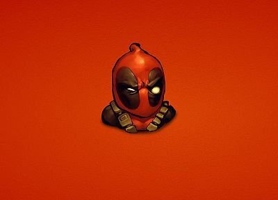 comics, Deadpool Wade Wilson, Marvel Comics, red background - random desktop wallpaper