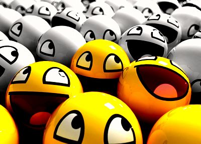 smiley, smiley face, selective coloring, Awesome Face - random desktop wallpaper