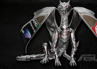 dragons, ATI Radeon - duplicate desktop wallpaper