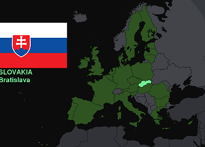 flags, Europe, maps, knowledge, countries, useful, Slovakia - duplicate desktop wallpaper