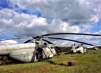 helicopters, Pripyat, Chernobyl, vehicles, cemetery, radiation, Mi-6 - desktop wallpaper
