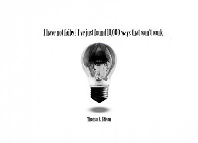 quotes, Thomas Edison - random desktop wallpaper
