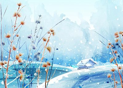 nature, winter, artwork - related desktop wallpaper