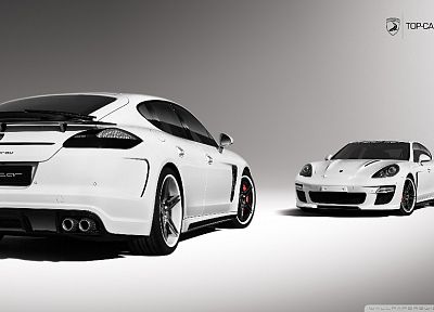 white, cars, stingray, Porsche Panamera - desktop wallpaper