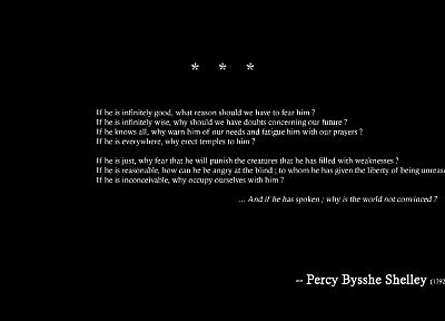 text, quotes, typography, black background, Percy Bysshe Shelley - random desktop wallpaper