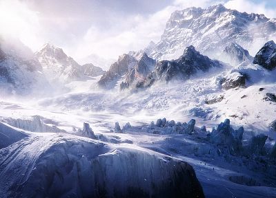 mountains, landscapes, nature, snow, expedition - random desktop wallpaper