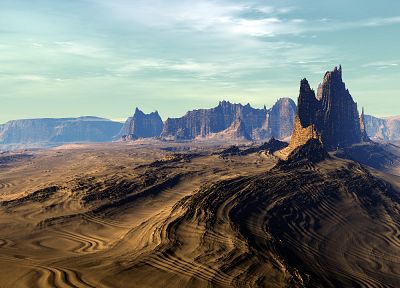 mountains, sand - desktop wallpaper