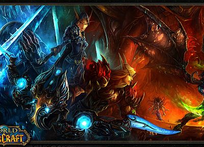 World of Warcraft, multiscreen - random desktop wallpaper