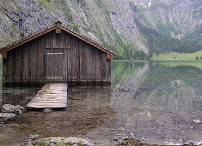 water, mountains, lakes, reflections - desktop wallpaper