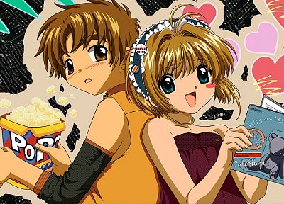 Cardcaptor Sakura, anime boys, Kinomoto Sakura, anime girls - duplicate desktop wallpaper
