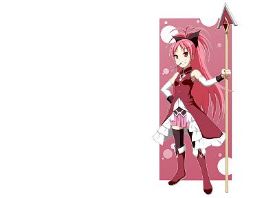 pink hair, Pocky, Mahou Shoujo Madoka Magica, Sakura Kyouko, anime, spears, anime girls - desktop wallpaper