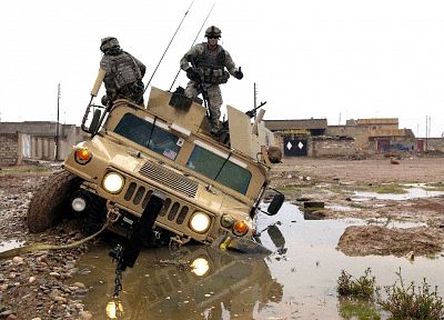 war, military, dirt, mud, Humvee - desktop wallpaper
