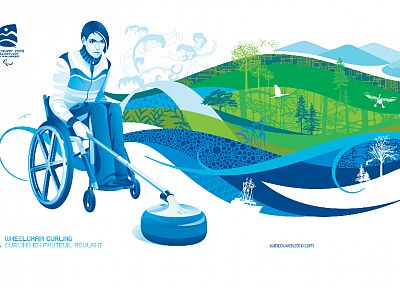 Canada, Vancouver, handicapped, curling, Olympics, artwork - random desktop wallpaper