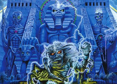 Iron Maiden, Eddie the Head, Powerslave - random desktop wallpaper