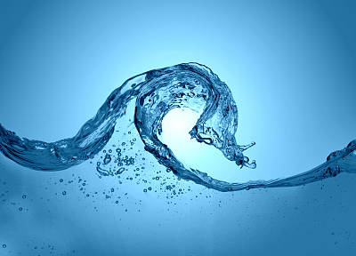 water, blue, waves - duplicate desktop wallpaper