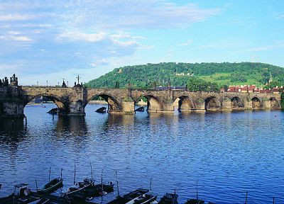 bridges, Prague, Czech Republic, rivers - random desktop wallpaper