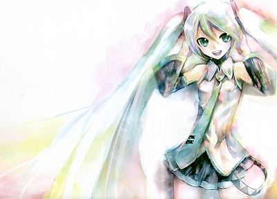 Vocaloid, Hatsune Miku, detached sleeves - random desktop wallpaper