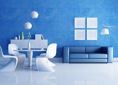 blue, design, interior - desktop wallpaper