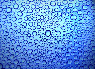 blue, water drops - random desktop wallpaper