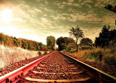 nature, railroad tracks - duplicate desktop wallpaper