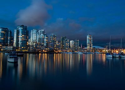 water, coast, skylines, architecture, ships, buildings, Vancouver, vehicles - desktop wallpaper