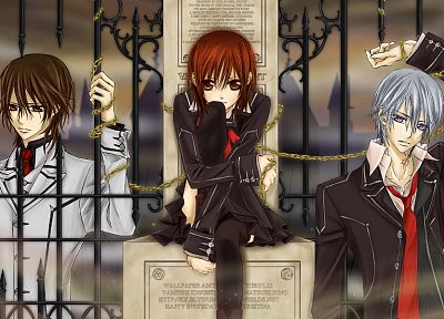 vampires, Vampire Knight, anime, Yuki Cross, Zero Kiryu - random desktop wallpaper